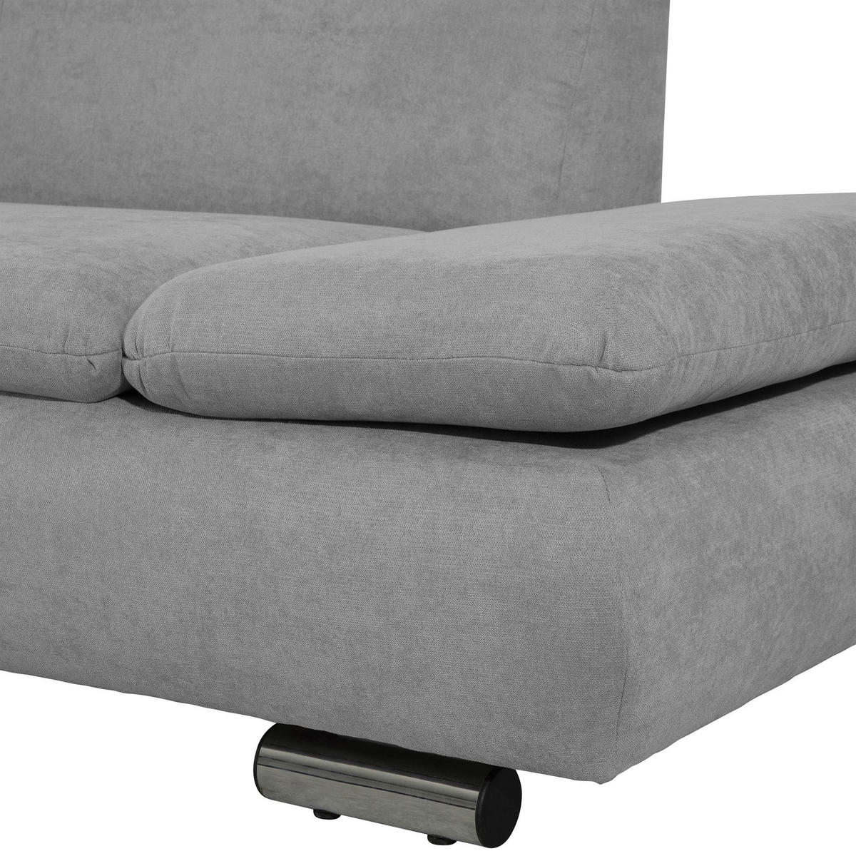 ECKSOFA mit Ottomane links Kaye Flachgewebe hellgrau - Hellgrau, Kunststoff (190/270cm) - 58aufmkessel