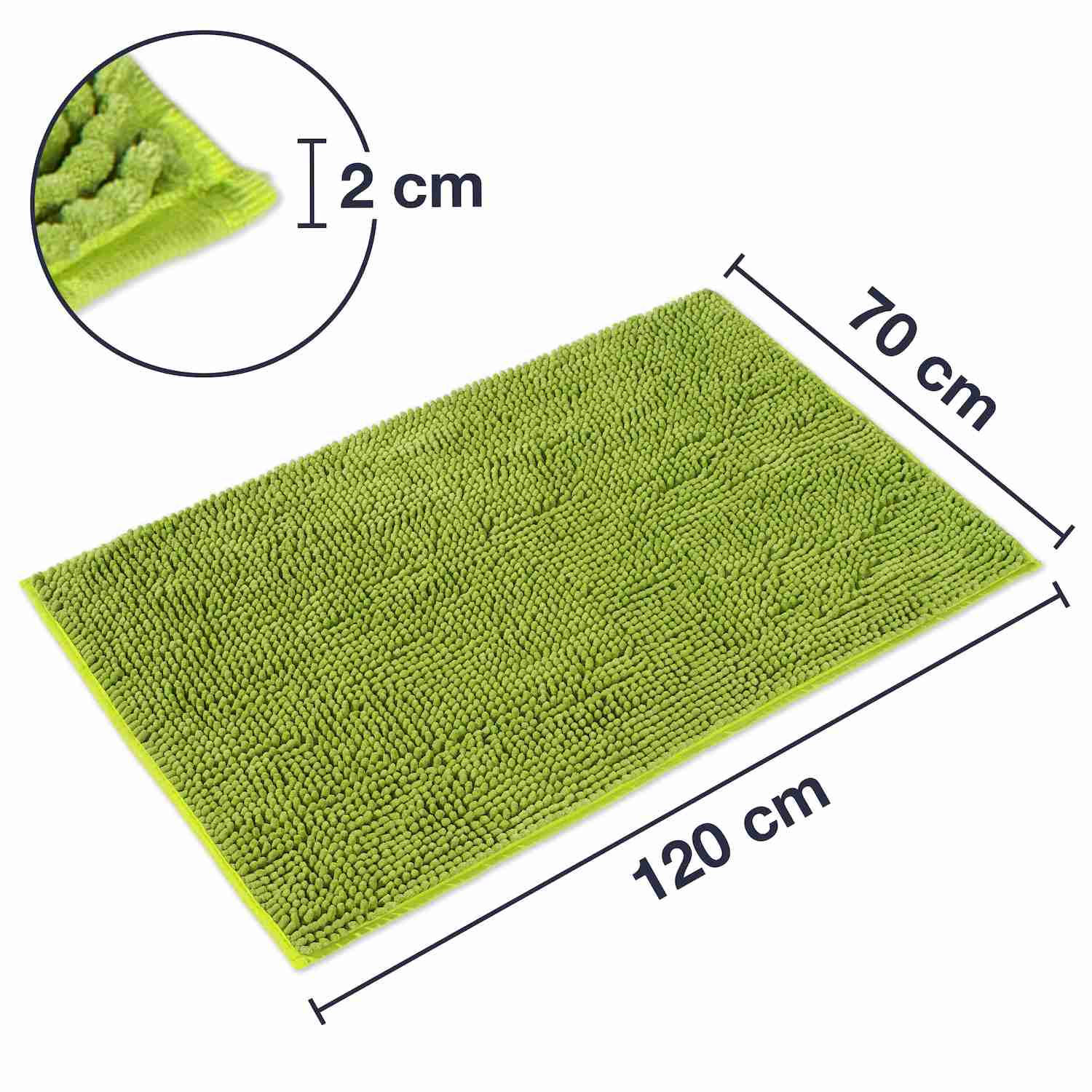 BADEMATTE PARIS - Grün, Textil (70/120cm) - WohnDirect