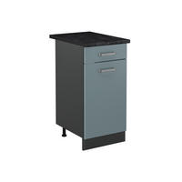 DULAP DE BAZĂ DE BUCĂTĂRIE R-Line, Albastru-gri/antracit, 40 cm стільниця Антрацит - gri albastru/antracit, compozit lemnos (40/81.6/60cm) - Vicco