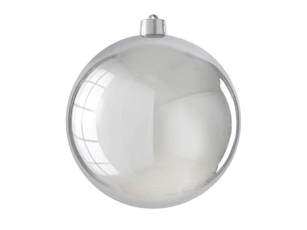 WEIHNACHTSKUGEL Silber matt, Ø 20 cm, Kunststoff, für Innen- und Außenbereich - Silberfarben, Kunststoff (30/30/30cm) - LAALU