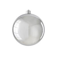 WEIHNACHTSKUGEL Silber matt, Ø 20 cm, Kunststoff, für Innen- und Außenbereich - Silberfarben, Kunststoff (30/30/30cm) - LAALU
