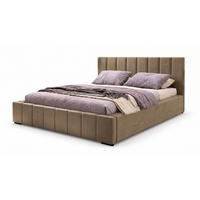 MARPUR Polsterbett NERO 180x200 cm mit Bettkasten und Lattenrost, Braun - Chromfarben/Braun, Holz/Holzwerkstoff (180/200cm) - Marpur