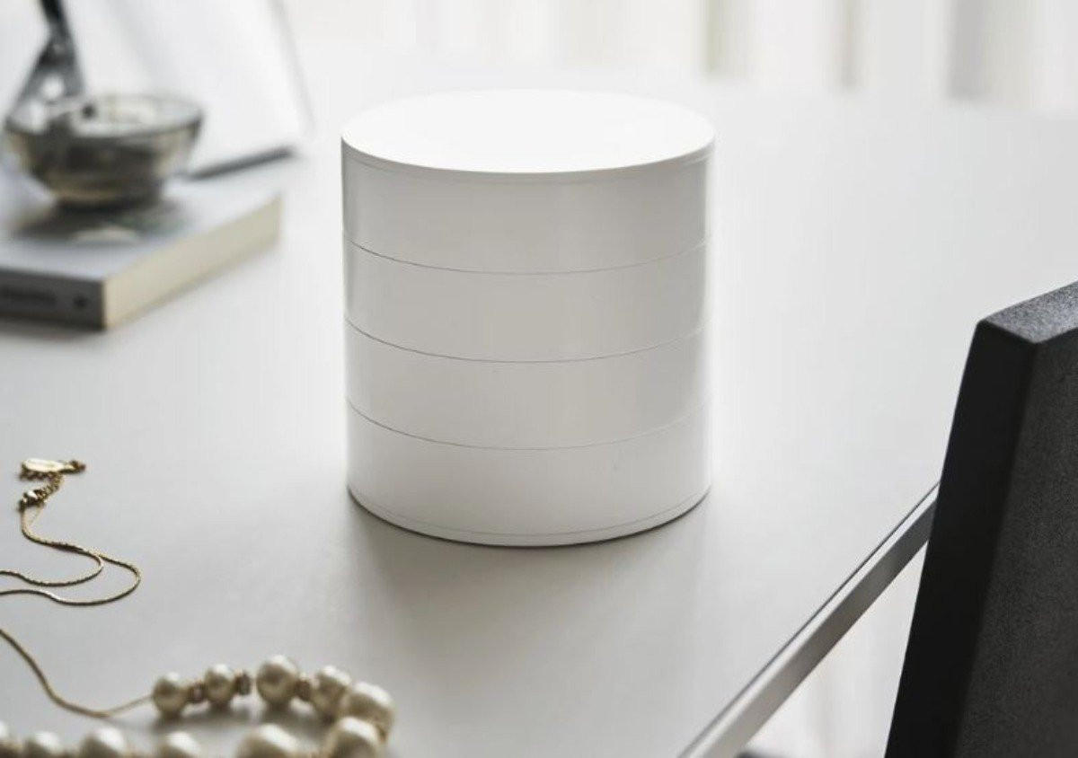 SCHMUCKKÄSTCHEN 4 Ebenen - 10/10/10 cm - Weiß, Kunststoff (10/10/10cm) - Yamazaki