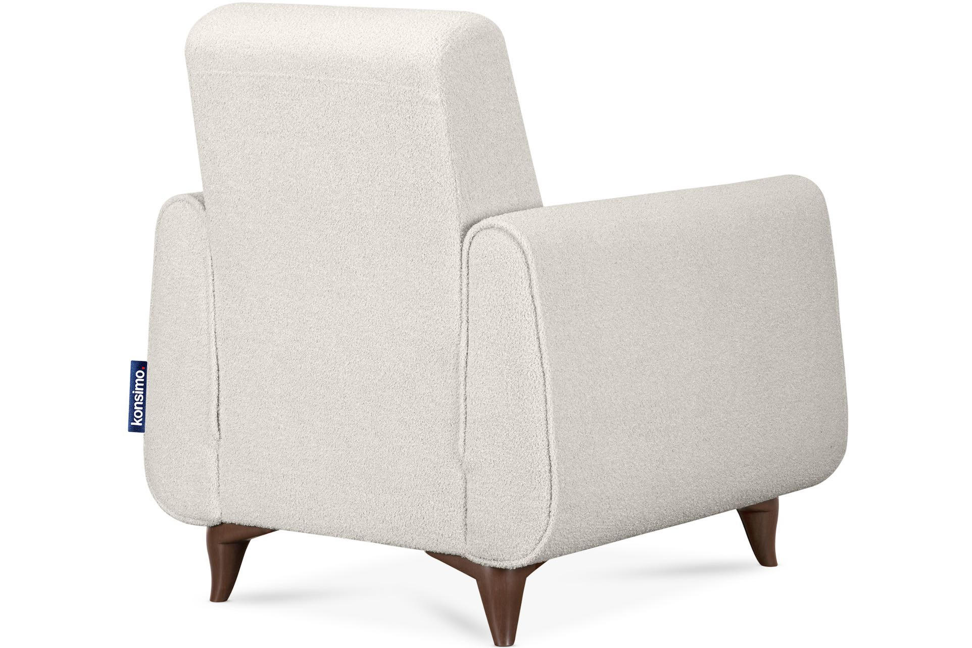 SESSEL GUSTAVO mit Armlehnen, weiß - Braun/Weiß, Holz/Holzwerkstoff (83/95/92cm) - KONSIMO®