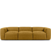 3-SITZER-MODULSOFA BUFFO mit extrem weicher und bequemer Sitzfläche, Gewebestoff, Honig - Honig, Textil (290/73/96cm) - KONSIMO®