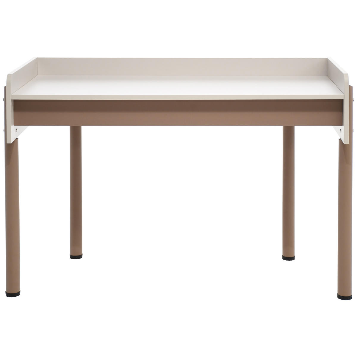 SCHREIBTISCH Boreo mit braunen Metallbeinen, 126 cm, Kaschmir+Hellbraun - Hellbraun/Kaschmir, Metall (58/126/82cm) - Beautysofa