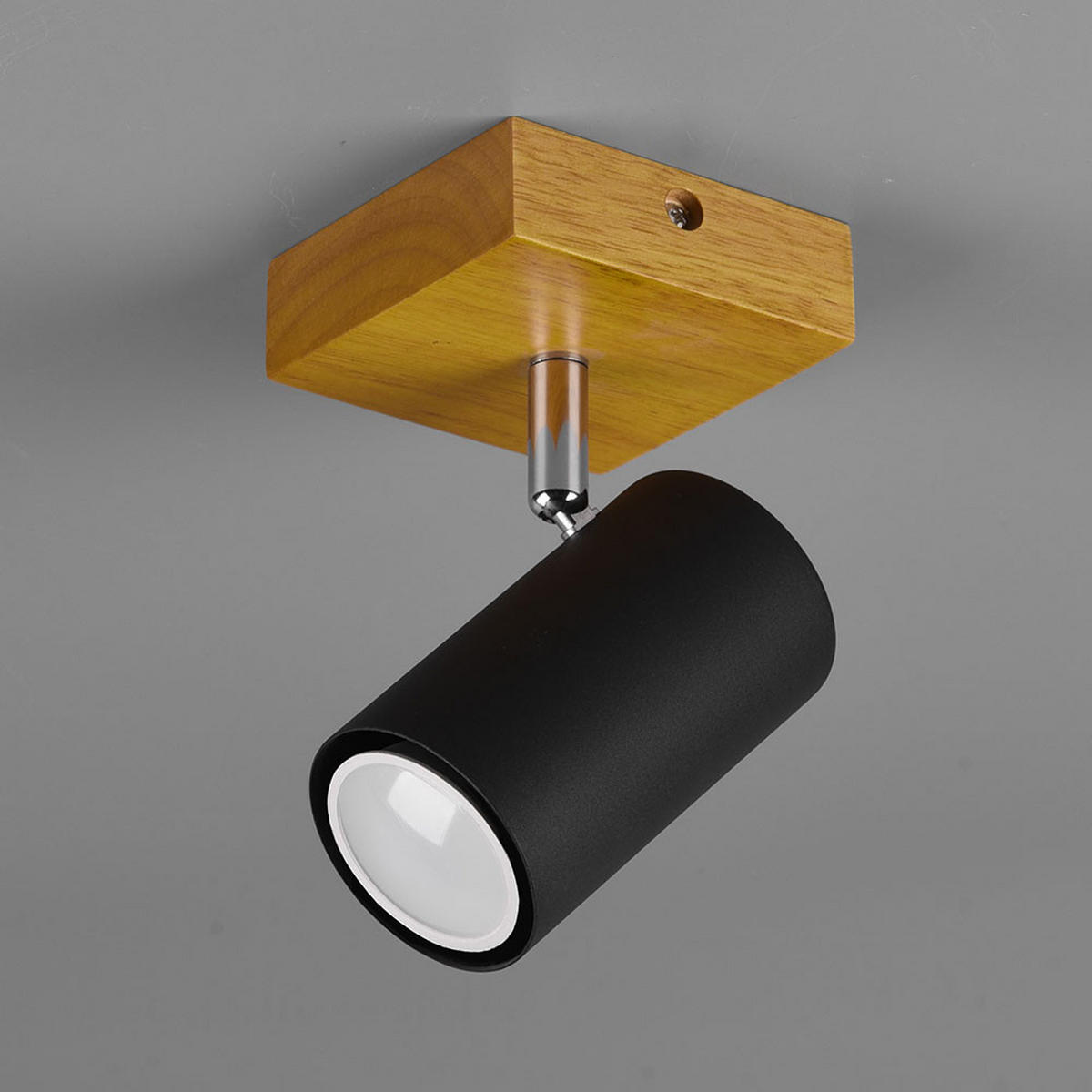 LED WANDLEUCHTE Marley Holz Schwarz - Schwarz, Holz (9/16/12cm)