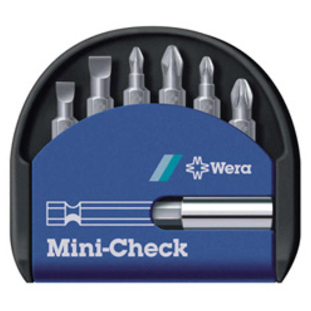 BITSORTIMENT Mini-Check, 7-teilig - Multicolor, Kunststoff (69/65/12cm) - Wera