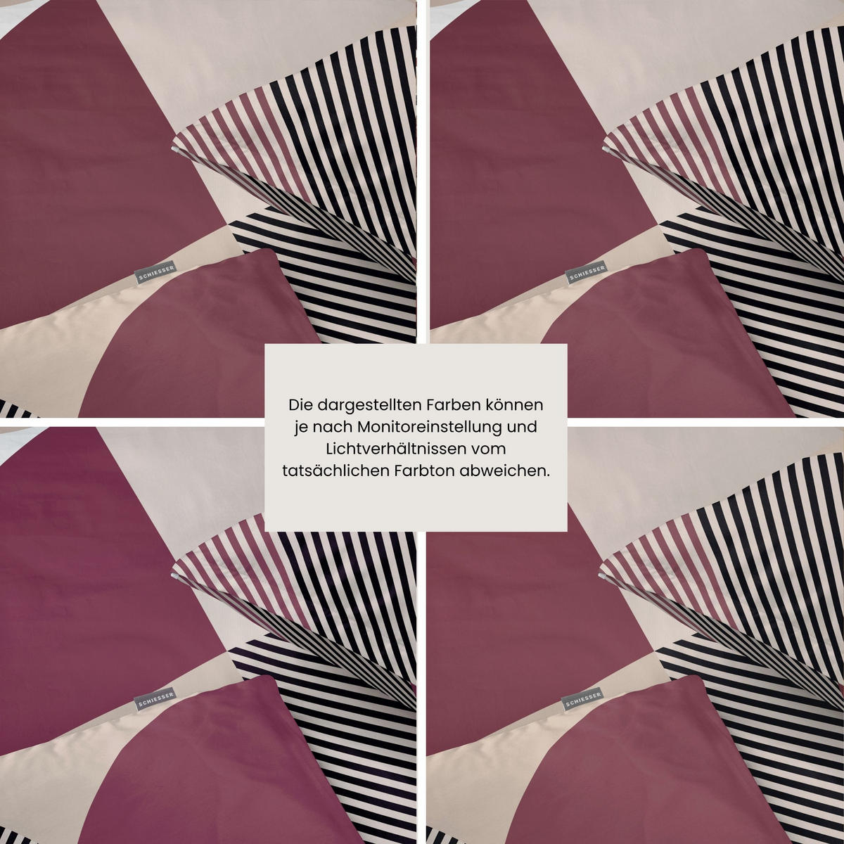 BETTWÄSCHESET Volana - Renforcé - 2-teilig - 135x200 cm - Bordeaux - Bordeaux, Textil (135/200cm) - SCHIESSER