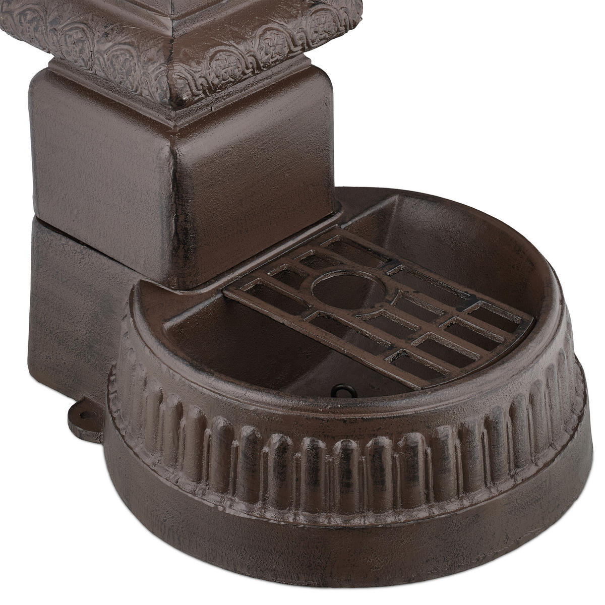 STANDBRUNNEN - Braun, Metall (38/44.5/100cm) - Relaxdays