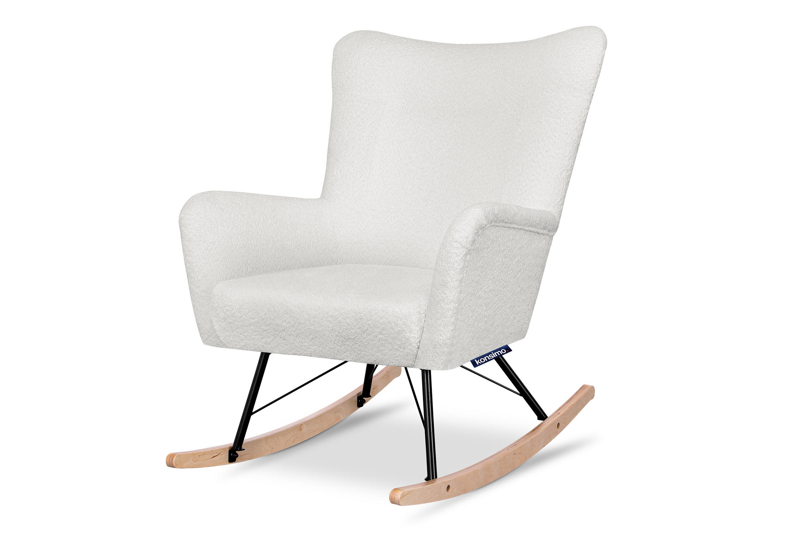 Konsimo® Schaukelsessel Creme 75x94x112 cm