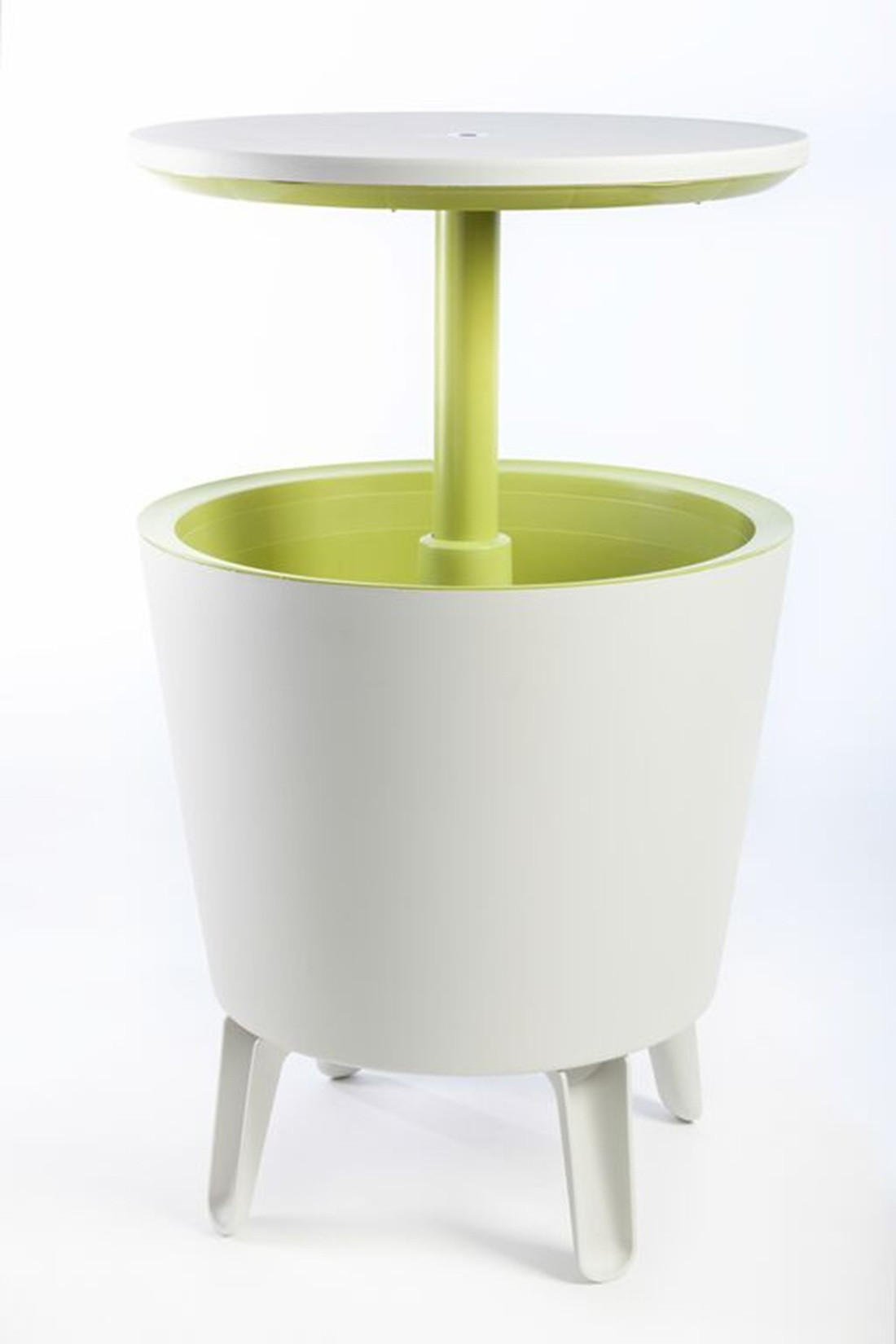 BEISTELLTISCH Cool Bar - Weiß/Grün, Kunststoff (49.5/49.5/57cm) - Keter
