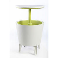 BEISTELLTISCH Cool Bar - Weiß/Grün, Kunststoff (49.5/49.5/57cm) - Keter