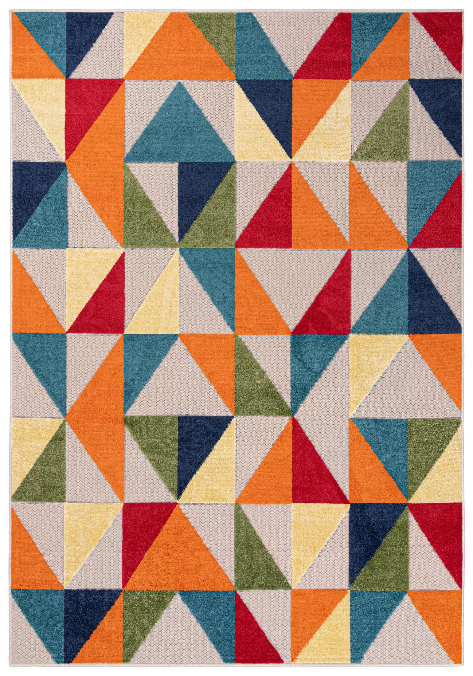 TEPPICH Outdoor Bunte Geometrisch Kurzflor Rechteckig - 160x230 cm - Dunkelblau, Textil (160/230cm) - Mazovia