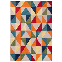 TEPPICH Outdoor Bunte Geometrisch Kurzflor Rechteckig - 120x170 cm - Dunkelblau, Textil (120/170cm) - Mazovia