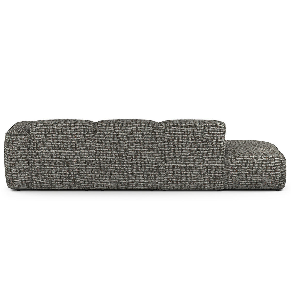 ECKSOFA mit Chaiselongue - Schwarz/Grau, Kunststoff/Textil (290/173cm) - home24