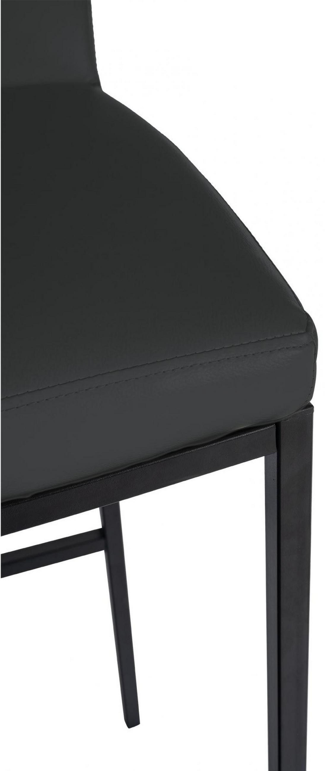 BARHOCKER Lederlook Dunkelgrau - Dunkelgrau/Schwarz, Textil/Metall (43/110/49cm) - CLP