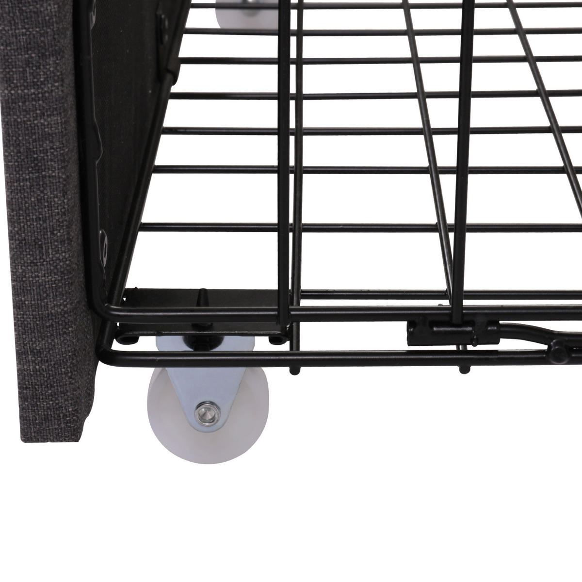 POLSTERBETT mit LED-Beleuchtung 140/200 cm mit gepolstertem Kopfteil in Grau - Grau, Textil (140/200cm) - BEAOK