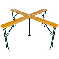 BIERZELTTISCH XXL klappbar 102x240x30cm Holz für 20 Personen - Hellbraun, Holz - CHEFGASTRO