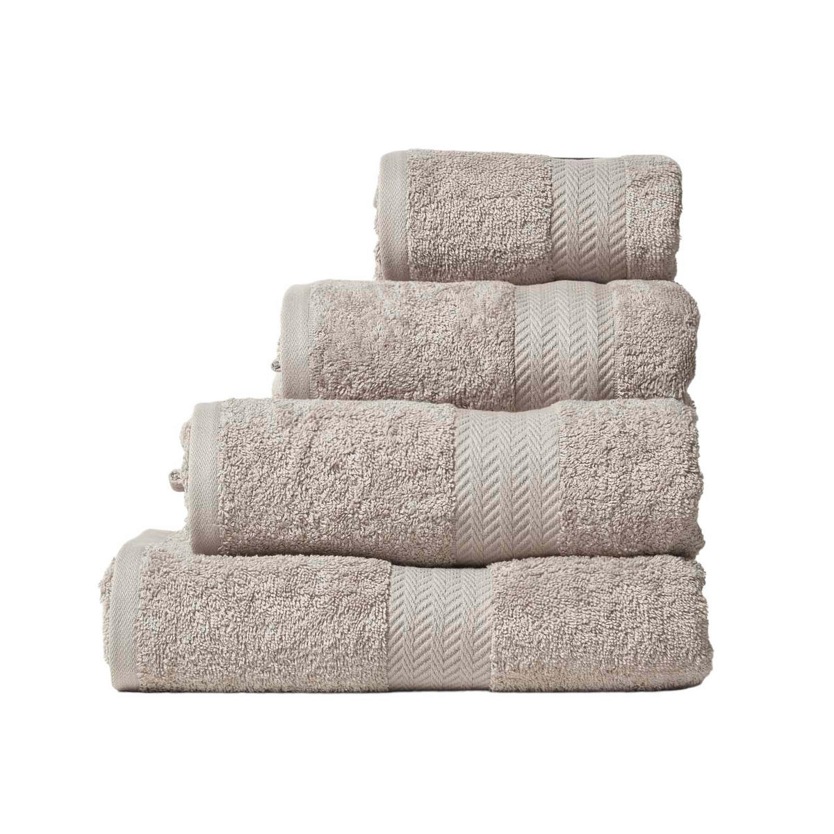 SEIFTUCH Comfort 4er-Set hellgrau 30/30 cm - Hellgrau, Textil (30/30cm) - Homescapes