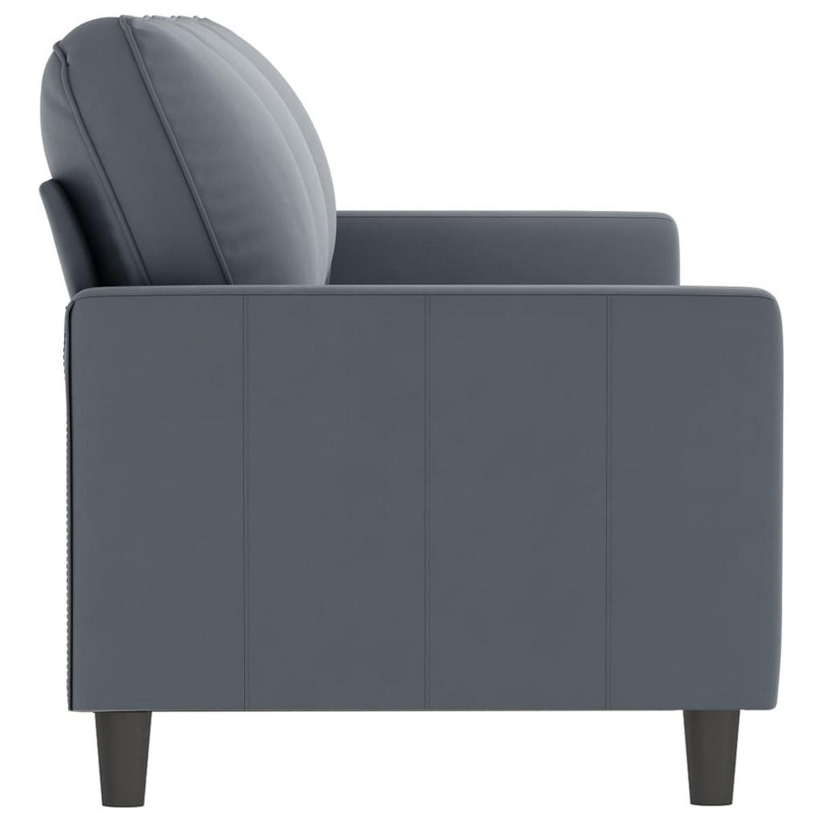 3-SITZER-SOFA Eppingen - Dunkelgrau, Naturmaterialien (198/80/77cm) - Nettlife