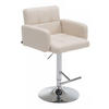 BARHOCKER Stoff creme - Chromfarben/Creme, Textil/Metall (60/93/56cm) - CLP
