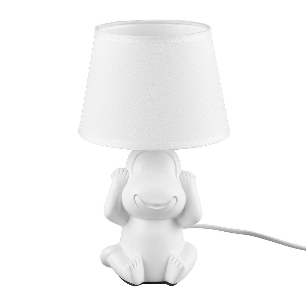 TISCHLEUCHTE Keramik Weiß - Weiß, Textil (17/17/27cm)