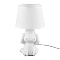 TISCHLEUCHTE Keramik Weiß - Weiß, Textil (17/17/27cm)