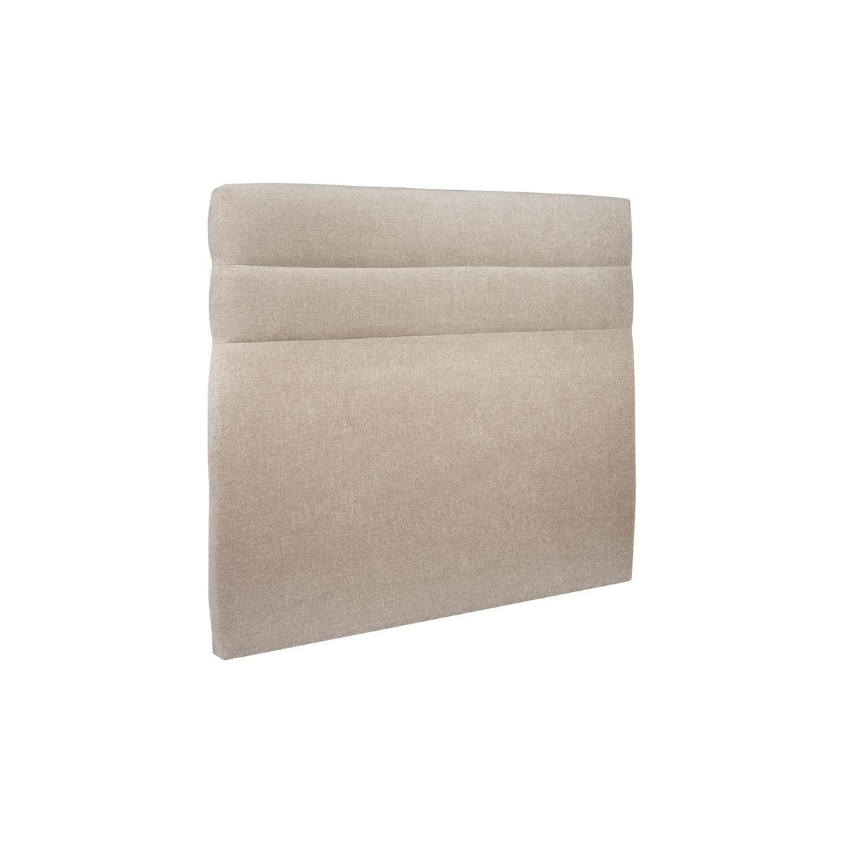 KOPFTEIL Modell Linien – Beigebrauner Stoff 135 cm - Beige/Braun, Karton/Holz (135/120/10cm) - Sommeil de Plomb