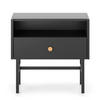 NACHTTISCH Divenos Schwarz 54 cm - Goldfarben/Schwarz, Holzwerkstoff/Metall (54.8/52/39cm) - Selsey