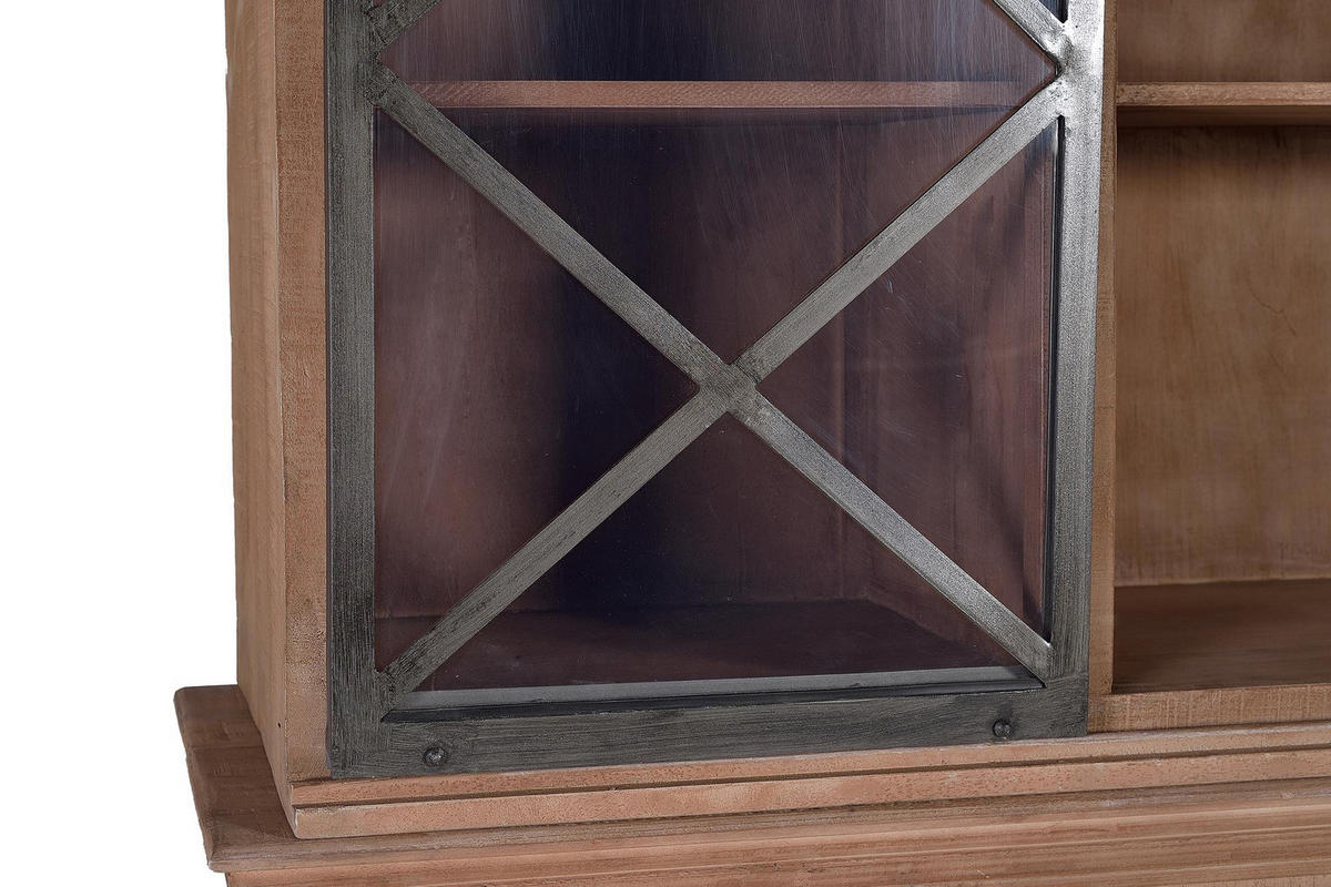 BUFFETSCHRANK aus Mangoholz und Metall - Braun, Holz (53/220/20cm) - Giner y Colomer