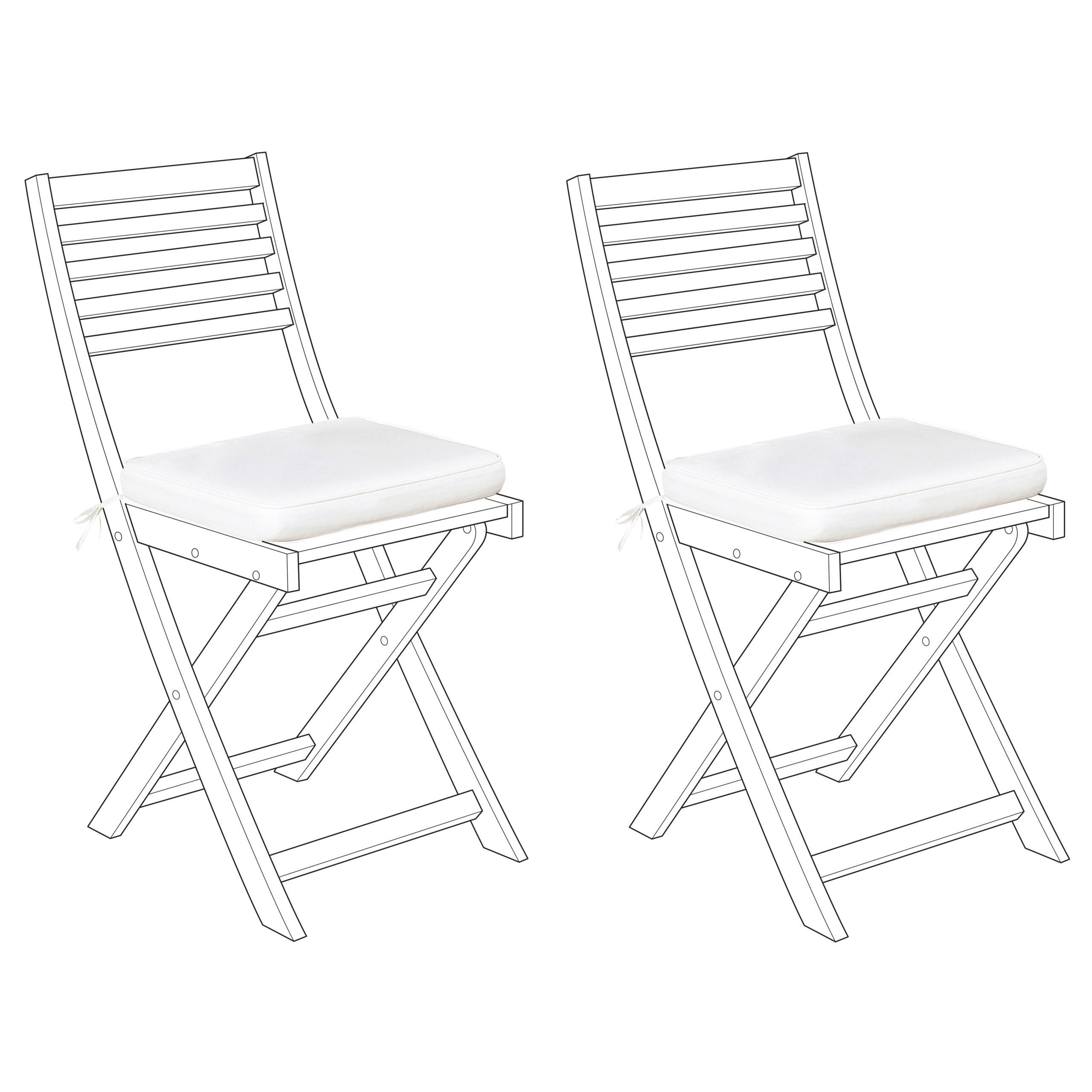 SITZKISSEN Weiß 29 x 38 cm Fiji - Weiß, Textil (38/5/29cm) - Beliani