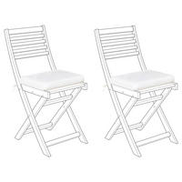 SITZKISSEN Weiß 29 x 38 cm Fiji - Weiß, Textil (38/5/29cm) - Beliani