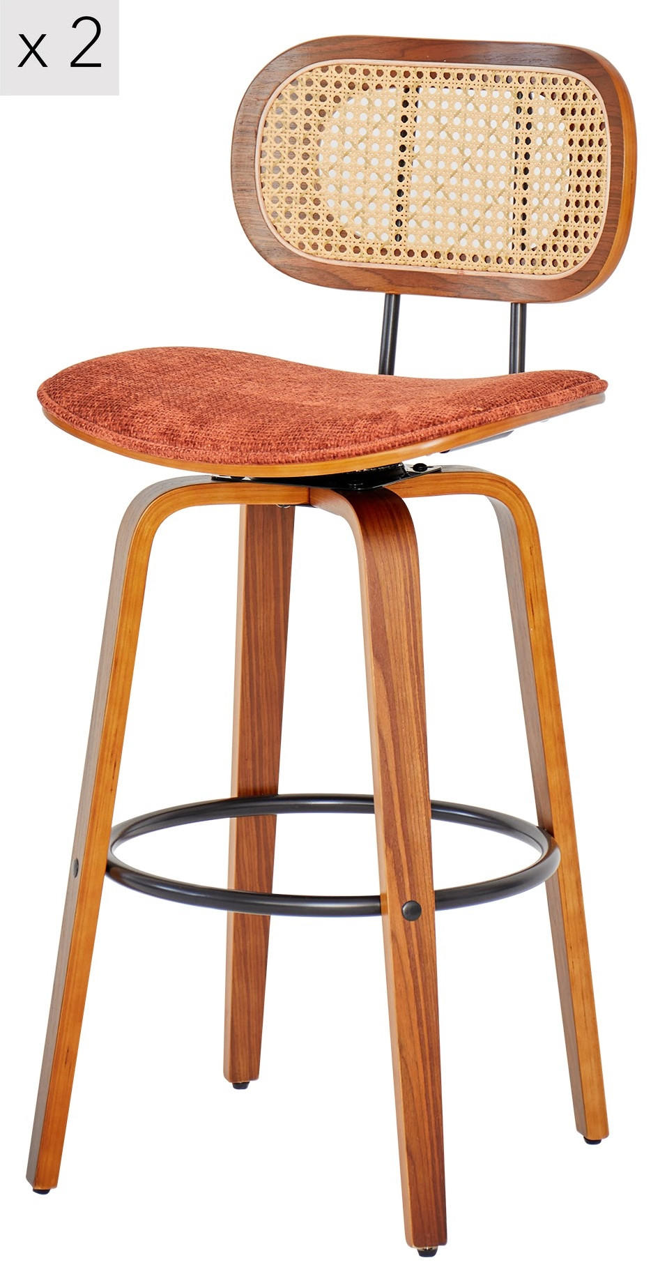 Nordlys Barhocker Rot 46x105x48.5 cm