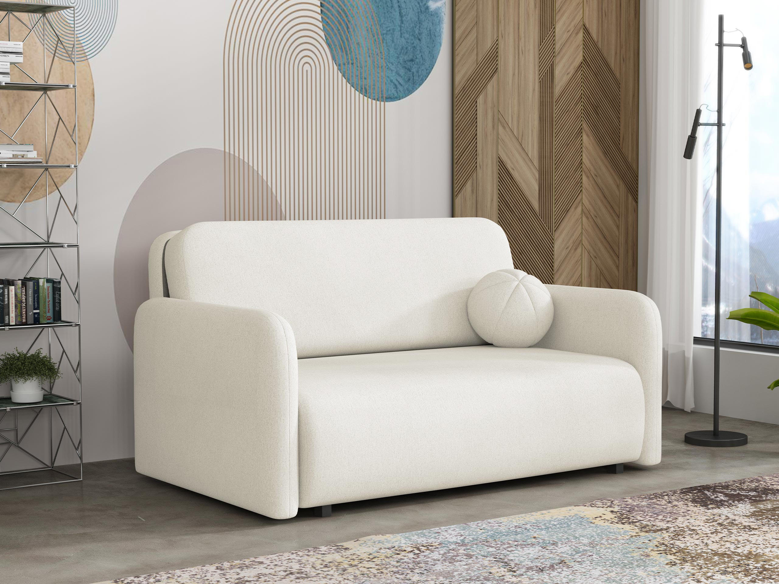 SCHLAFSOFA Viva Sun III - Creme/Schwarz, Holz/Textil (150/85/103cm) - MIRJAN24
