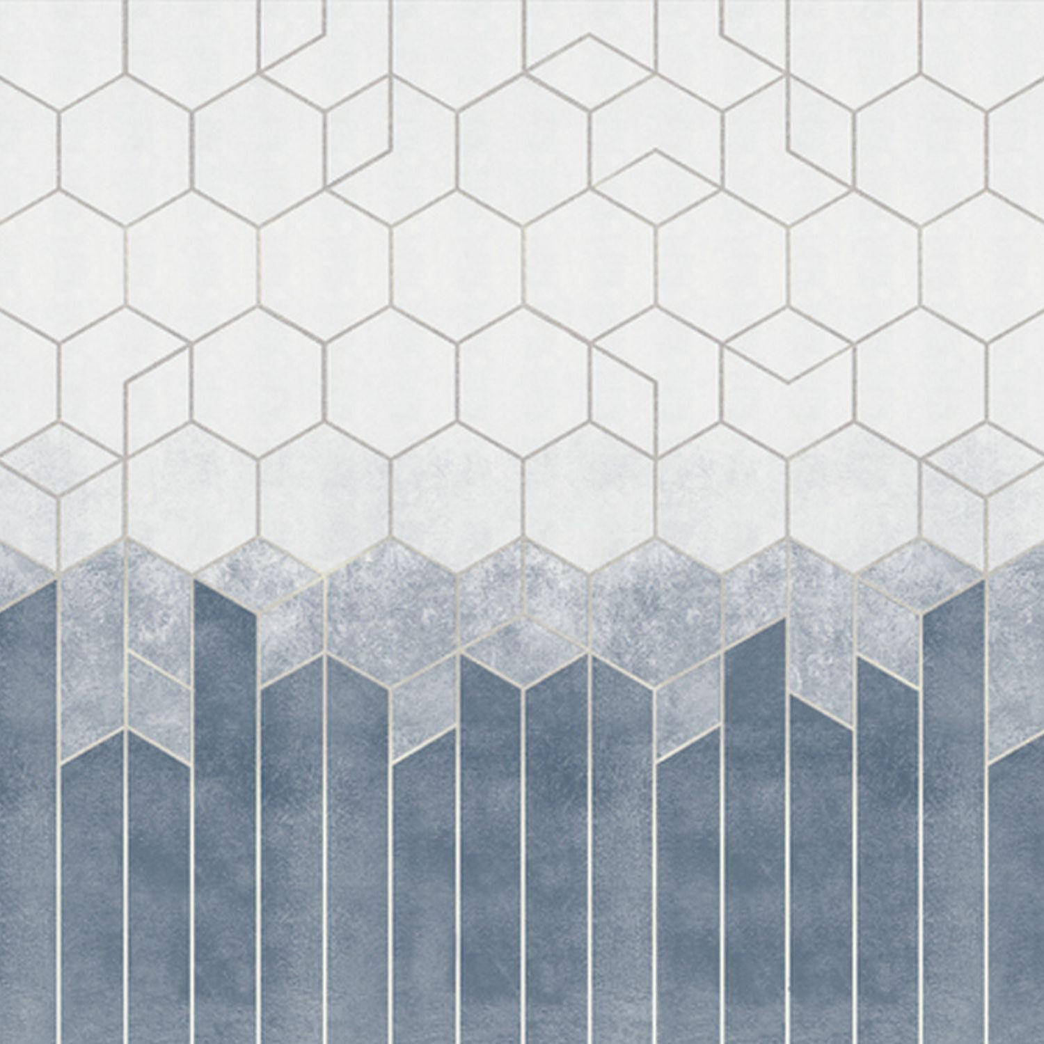 FOTOTAPETE geometrische Formen 424 x 280 cm - Grau, Papier (424/280cm) - Sanders & Sanders