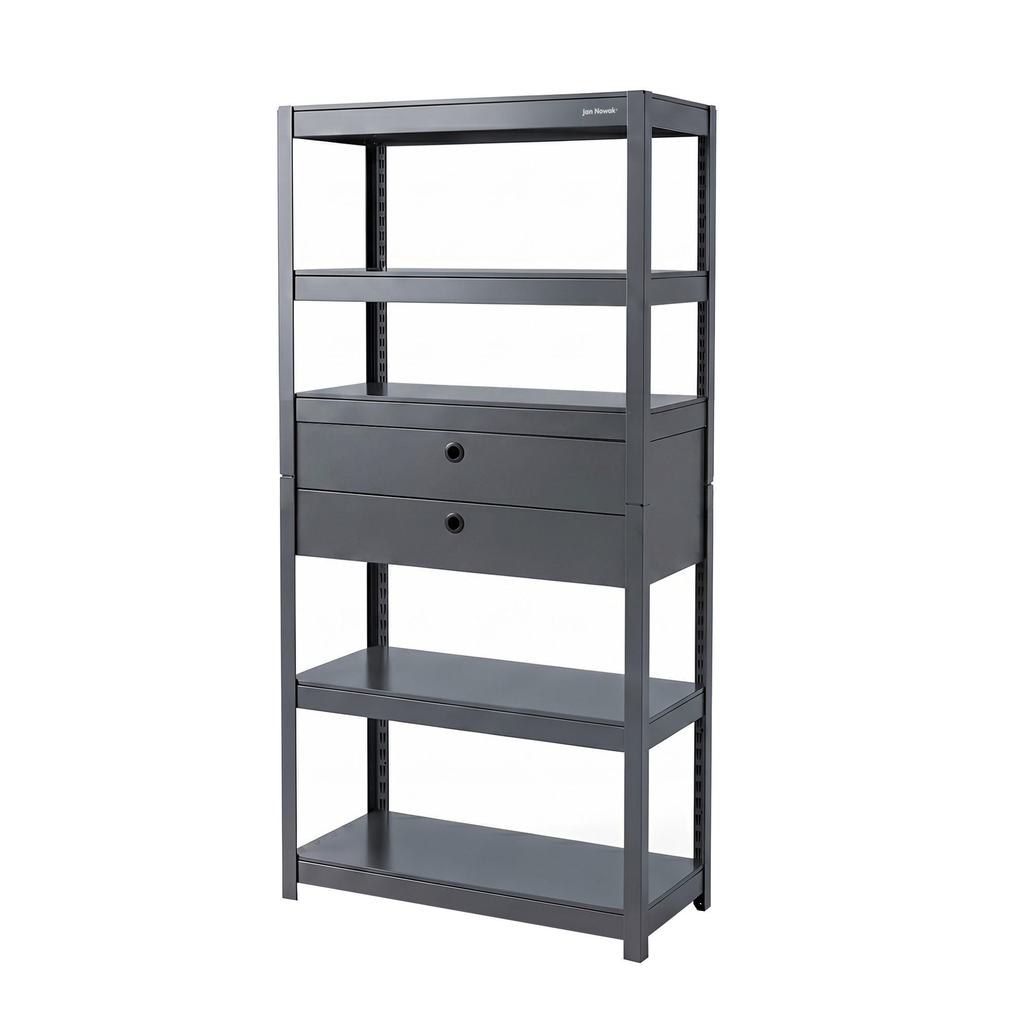 METALLREGAL JOHNNY - Anthrazit, Metall (80/180/42cm) - Jan Nowak
