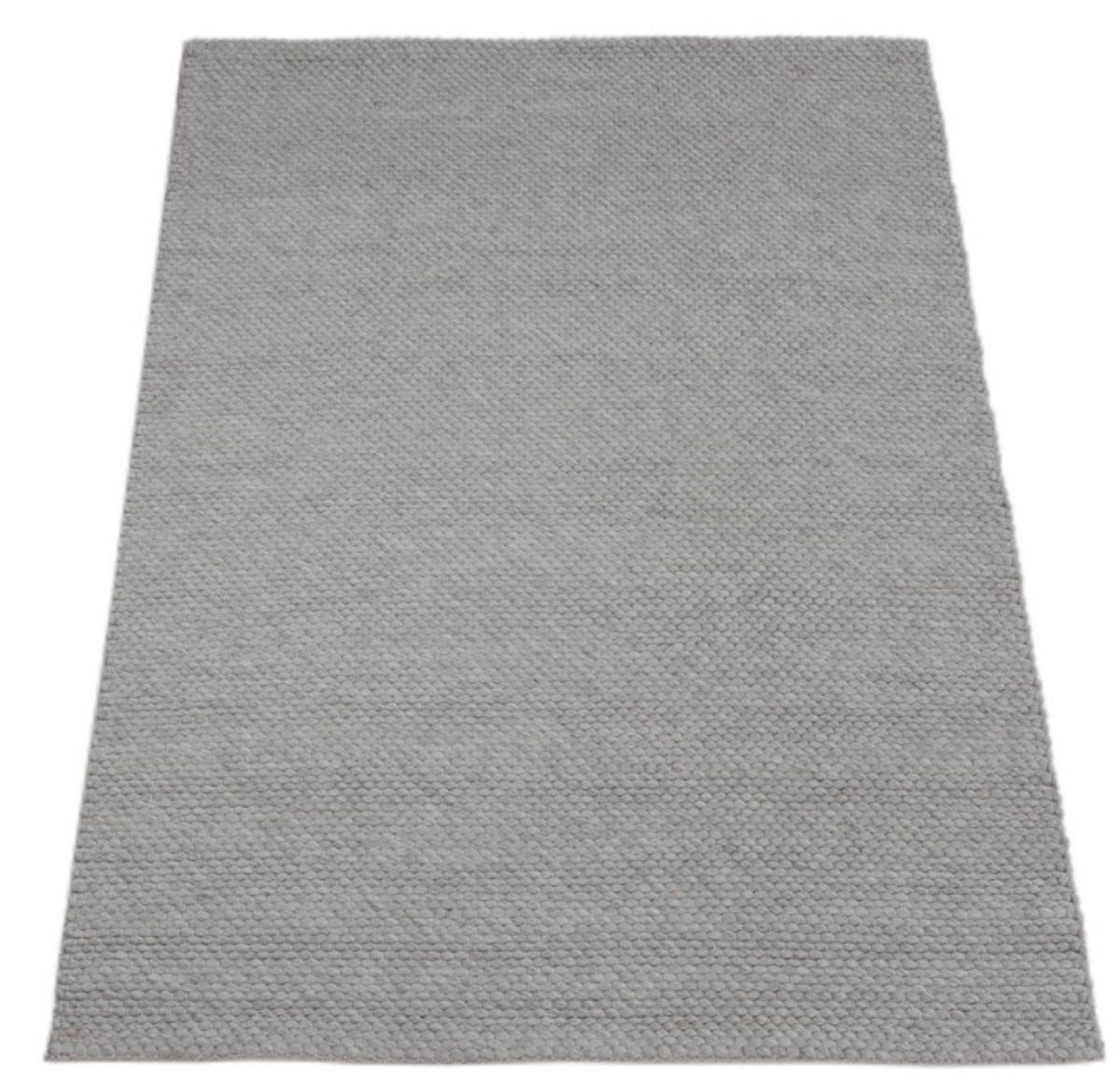 TEPPICH Wohn-/Schlafzimmer handgewebt Wolle PATSY Grau 160x230 cm - Grau, Naturmaterialien (160/230cm) - Novatrend