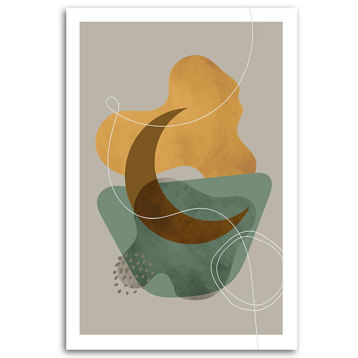 KUNSTDRUCK Grün 70/100 cm - Grün, Textil (70/100cm) - KUNSTLOFT