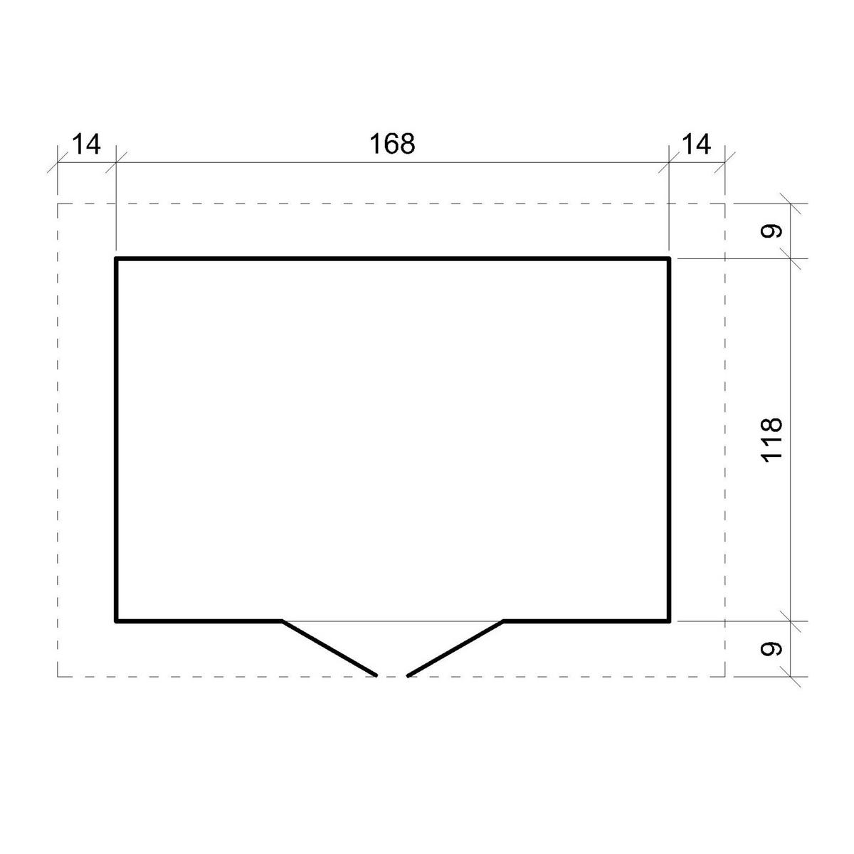 GARTENHAUS HOLZ M367F1 1,98 m² - Naturfarben, Holz (196/218/136cm) - Timbela