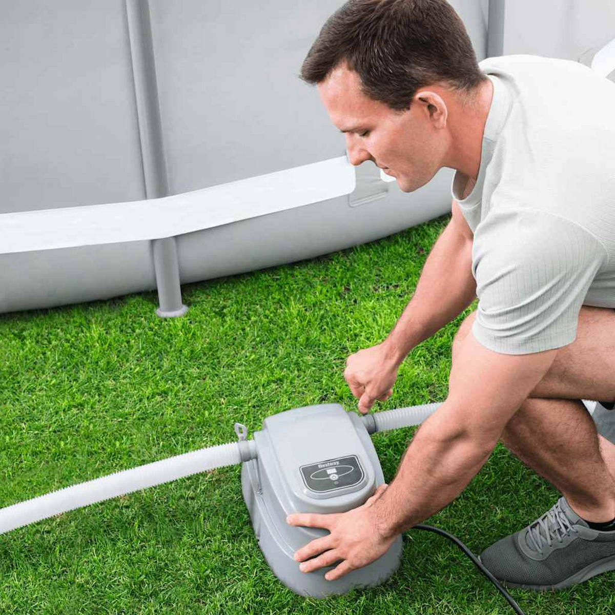 POOLHEIZUNG Bestway 58259 - Grau, Kunststoff (26.6/18.7/43.2cm) - Bestway