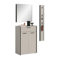 GARDEROBEN-SET EMIL (B/H/T: ca. 142/190/37 cm) in Kaschmir/Kaschmir - Sandfarben, Holzwerkstoff (142/190/37cm)