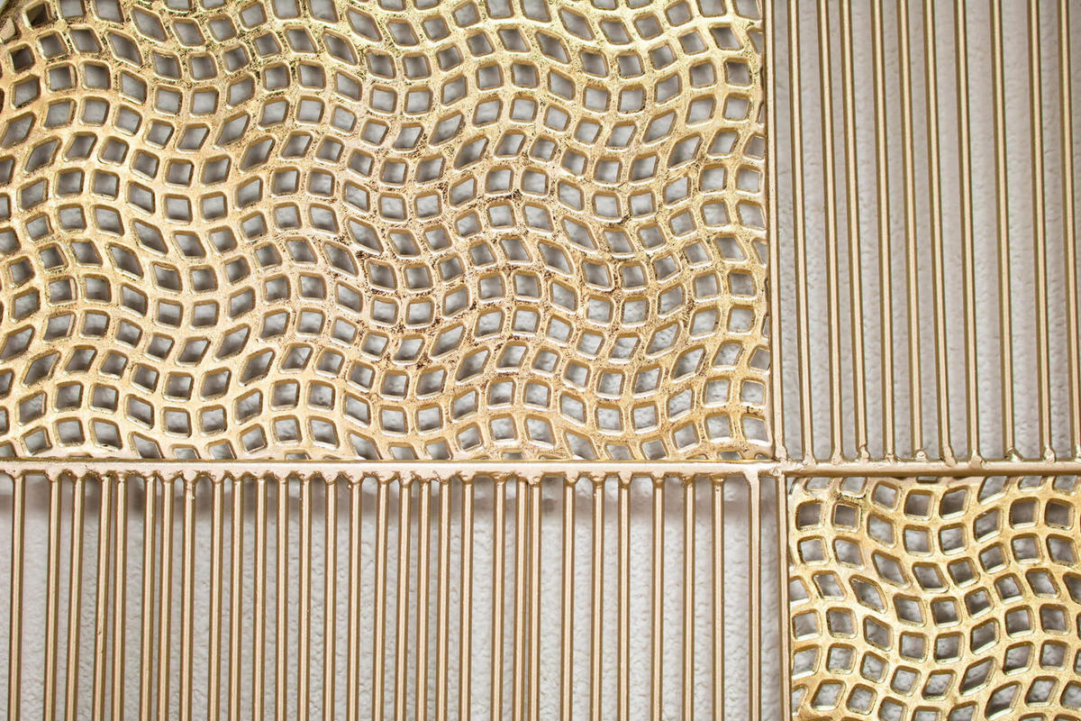 WANDDEKO Gold 60/80 cm - Goldfarben/Weiß, Metall (60/80/2cm) - KUNSTLOFT