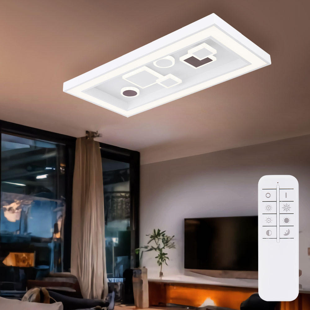 LED DECKENLEUCHTE Rabea Weiß - Weiß, Metall (60/30/7cm) - Globo Lighting