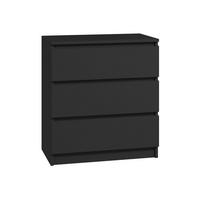 KOMMODE bella3 - Schwarz, Holzwerkstoff (60/76/35cm) - roe furniture