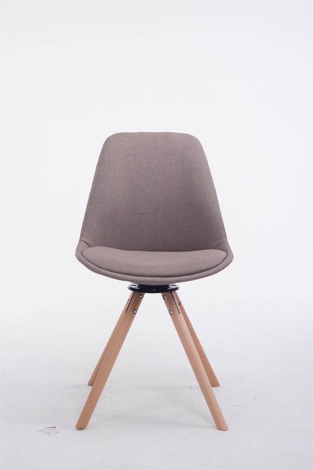 BESUCHERSTUHL Stoff taupe - Taupe/Eukalyptusholzfarben, Holz/Textil (48/84/56cm) - CLP
