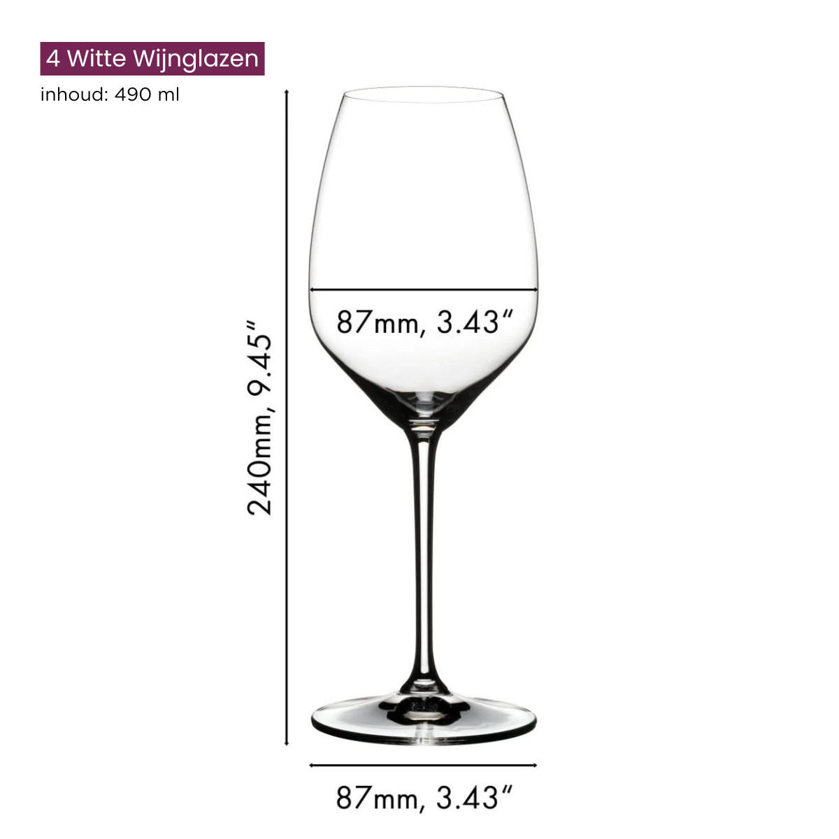 ROTWEINGLAS Extreme Riesling, Hochwertiges Glas, 460 ml - Transparent, Glas (0.46L) - Riedel