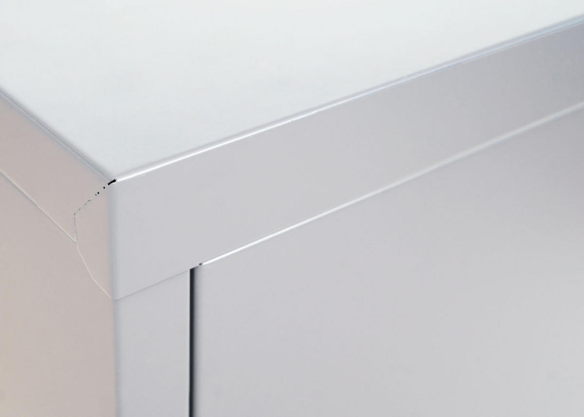 AKTENSCHRANK Hellgrau - Hellgrau, Metall (80/98/40cm) - MCW