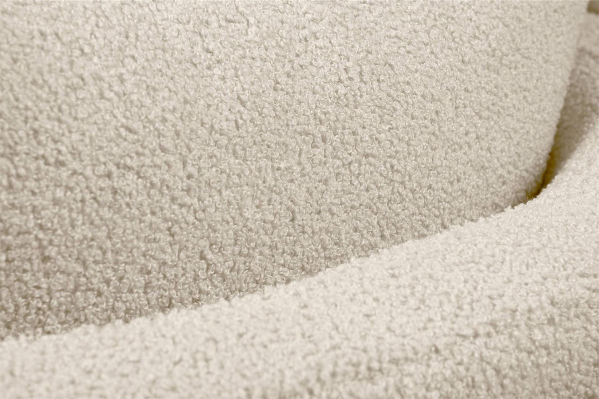 DREHSESSEL RAGGI 360° Drehfunktion mit inklusive dekorativem Kissen, hellbeige - Ecru/Beige, Textil (92/75/94cm) - KONSIMO®