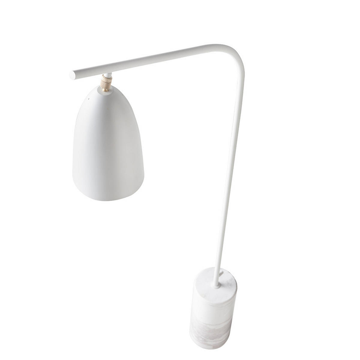 STELEUCHTE Stehleuchte aus Marmor und weißem Stahl 62/15/147 cm - Weiß, Metall (15/62/147cm) - ANGEL CERDA